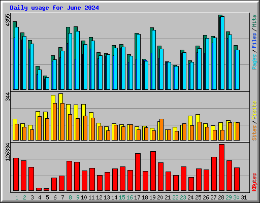 Daily usage for June 2024