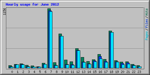 Hourly usage for June 2012