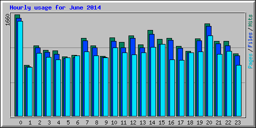 Hourly usage for June 2014