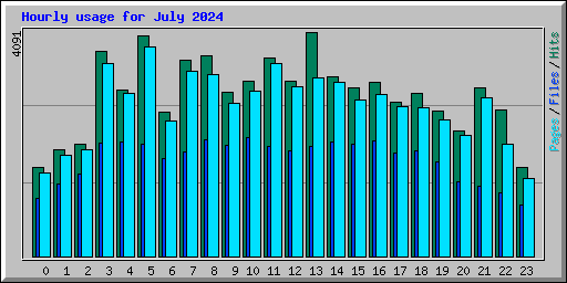 Hourly usage for July 2024