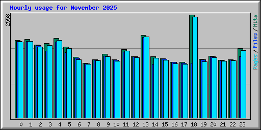Hourly usage for November 2025